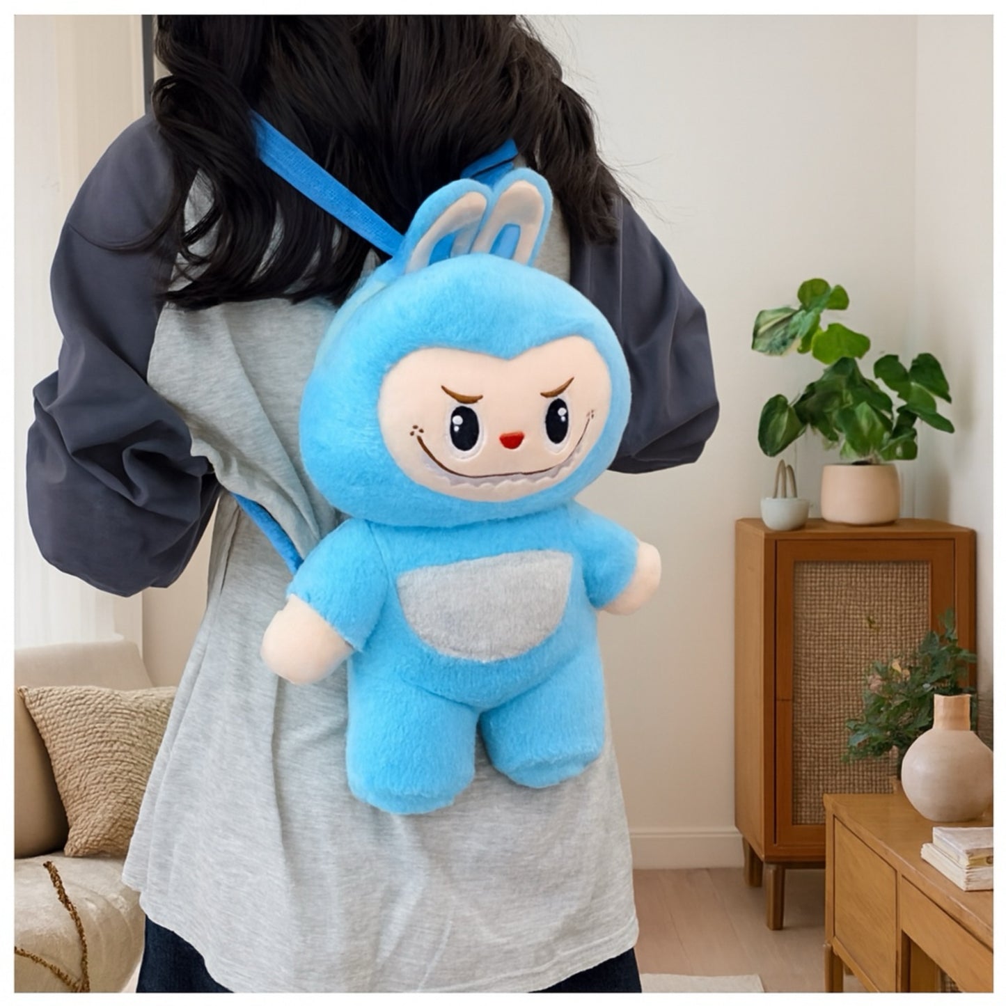 SnuggleBunny Labooboo – Plush Stuffed Backpack Blue (Buy2Get3)
