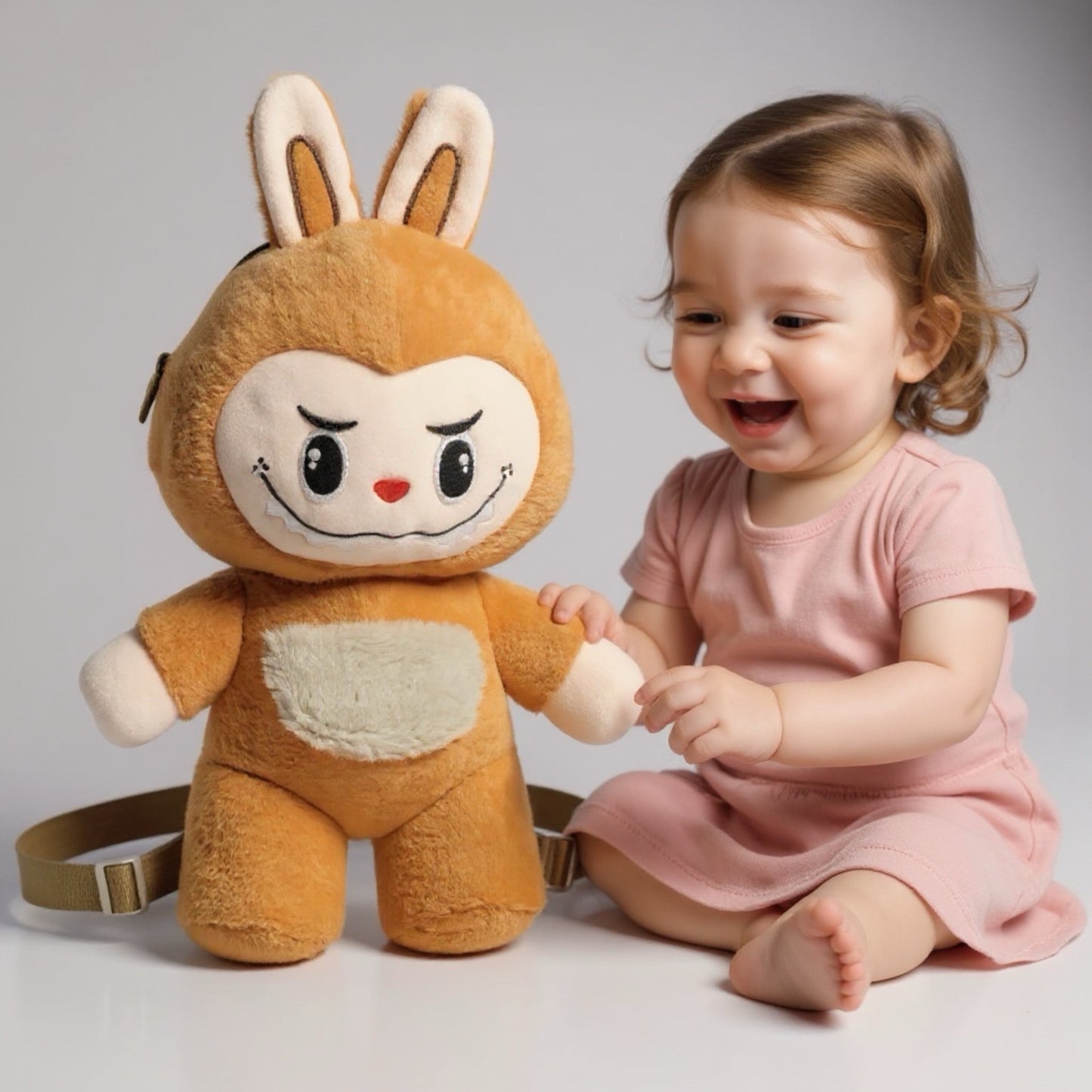 SnuggleBunny Labooboo – Plush Stuffed Backpack Beige (Buy2Get3)