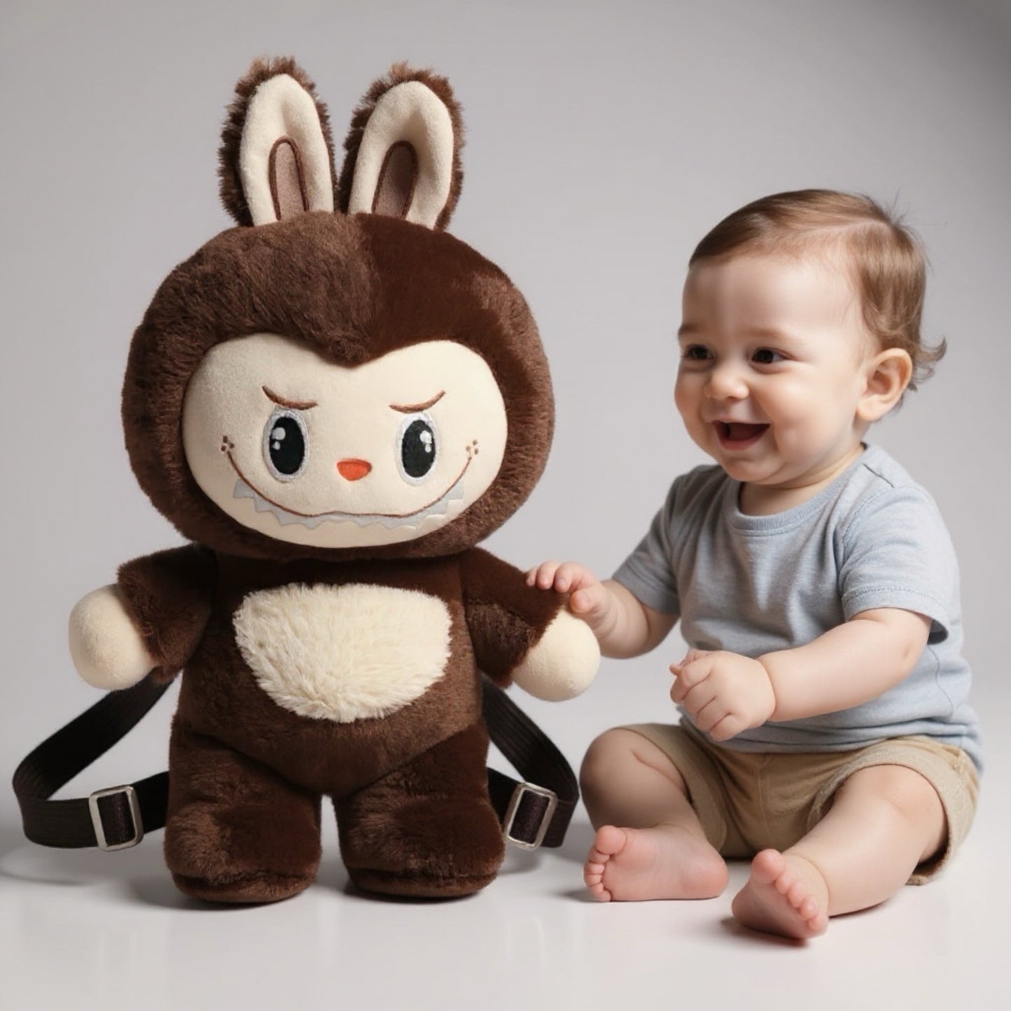 SnuggleBunny Labooboo– Plush Stuffed Backpack Brown (Buy2Get3)