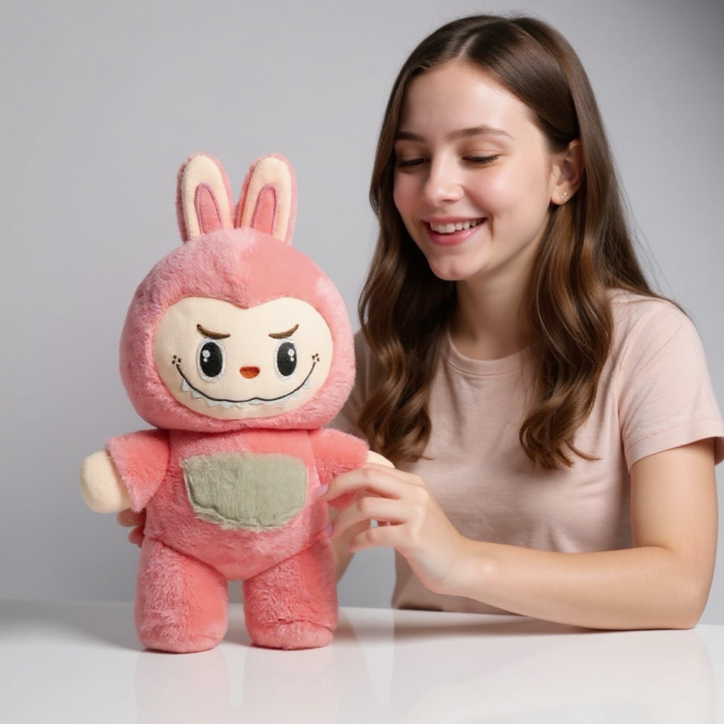 SnuggleBunny Labooboo – Plush Stuffed Backpack Pink (Buy2Get3)