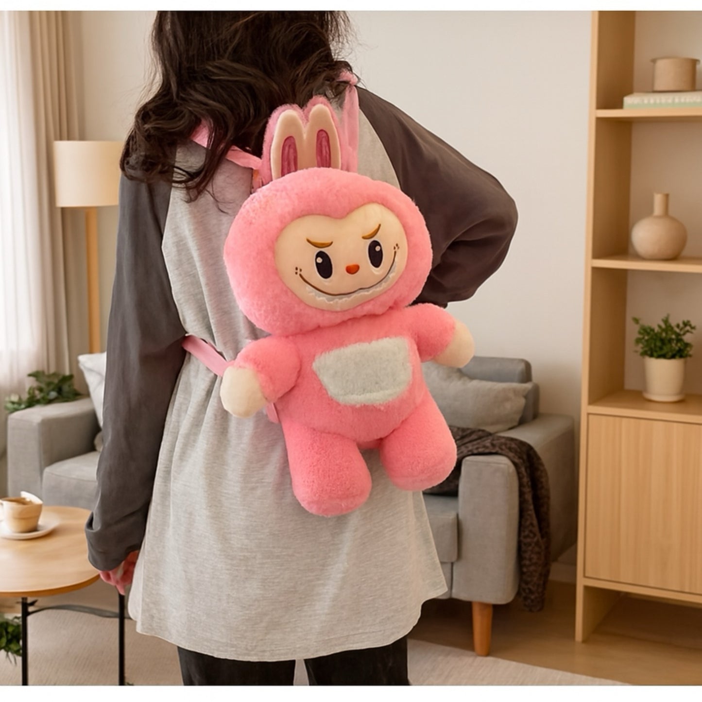 SnuggleBunny Labooboo – Plush Stuffed Backpack Pink (Buy2Get3)