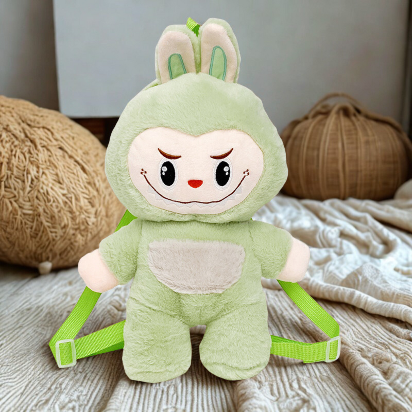 SnuggleBunny Labooboo – Plush Stuffed Backpack Green (Buy2Get3)