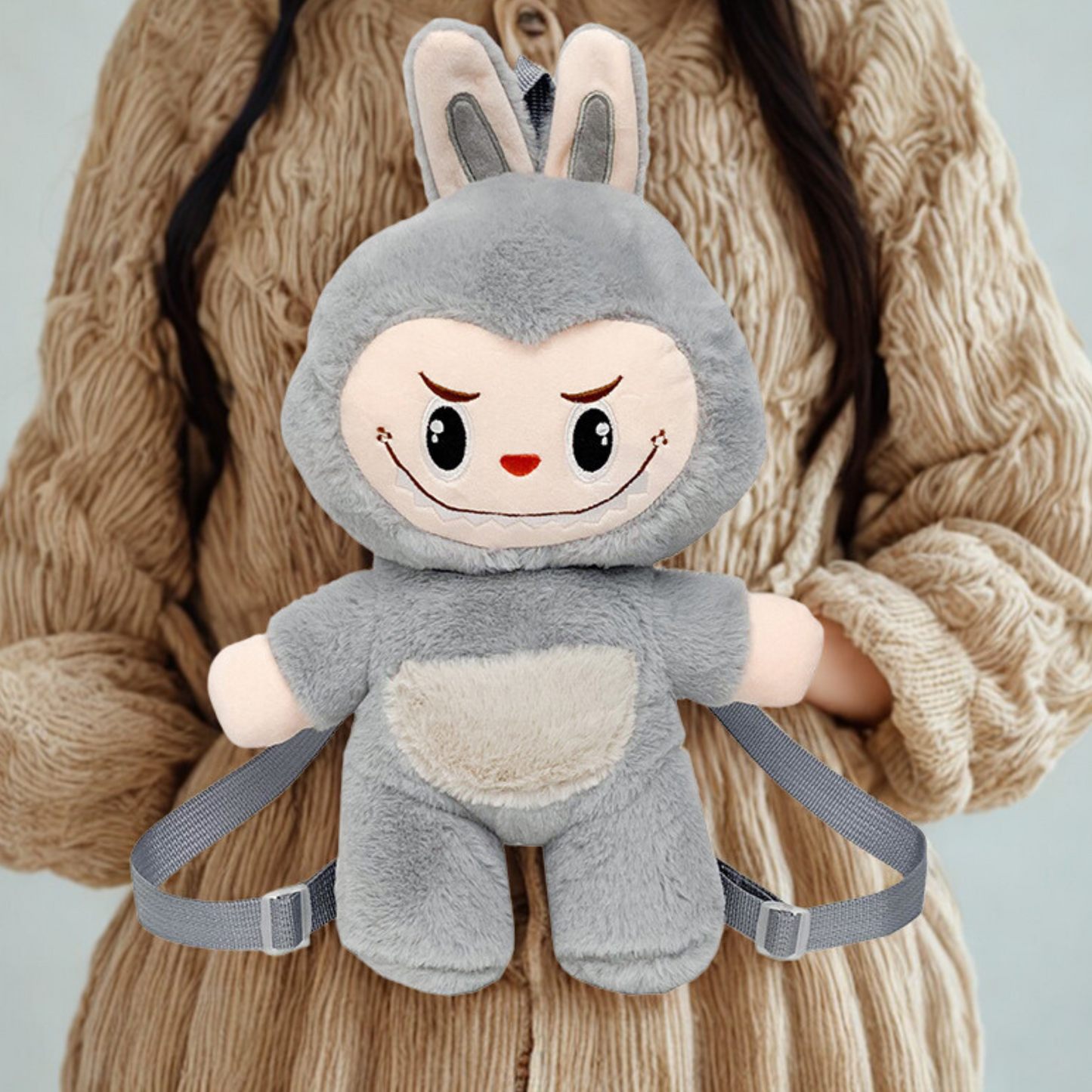 SnuggleBunny Labooboo – Plush Stuffed Backpack Grey (Buy2Get3)
